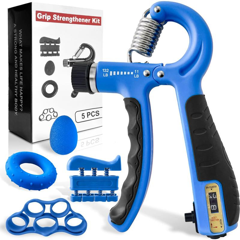 Grip Strengthener Forearm Strengthener Hand Grips Strengthener Kit - 5 Pack Adjustable Resistance