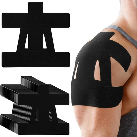 10 Count Kinesiology Tape for Shoulder Pain Relief Pre Cut Sports Waterproof Breathable Enhance Elastic Kinesiology Athletic Tape for Shoulder Support and Muscle Sports