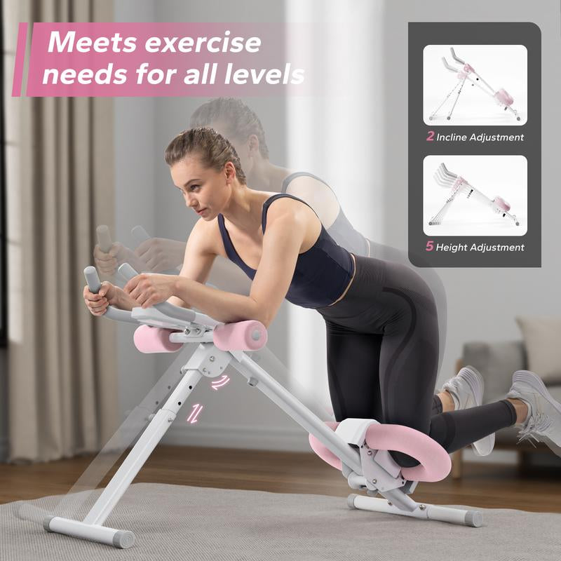 MERACH Adjustable Ab Trainer Machine with LCD Monitor, Foldable Ab Exercise Machine for Abs, Arm, Leg, Buttocks Shaper, Core & Ab Trainer at Home Gym, Workout Equipment, Dealsforyoudays