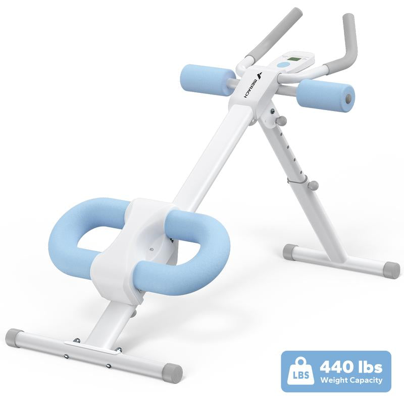 MERACH Adjustable Ab Trainer Machine with LCD Monitor, Foldable Ab Exercise Machine for Abs, Arm, Leg, Buttocks Shaper, Core & Ab Trainer at Home Gym, Workout Equipment, Dealsforyoudays