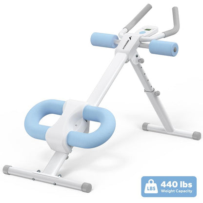 MERACH Adjustable Ab Trainer Machine with LCD Monitor, Foldable Ab Exercise Machine for Abs, Arm, Leg, Buttocks Shaper, Core & Ab Trainer at Home Gym, Workout Equipment, Dealsforyoudays