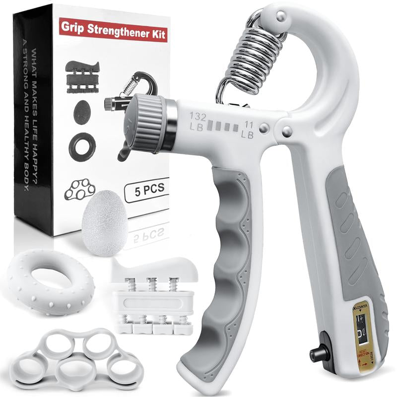 Grip Strengthener Forearm Strengthener Hand Grips Strengthener Kit - 5 Pack Adjustable Resistance
