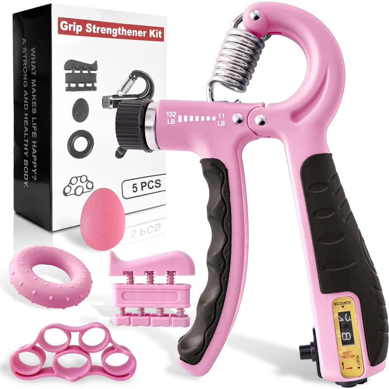 Grip Strengthener Forearm Strengthener Hand Grips Strengthener Kit - 5 Pack Adjustable Resistance