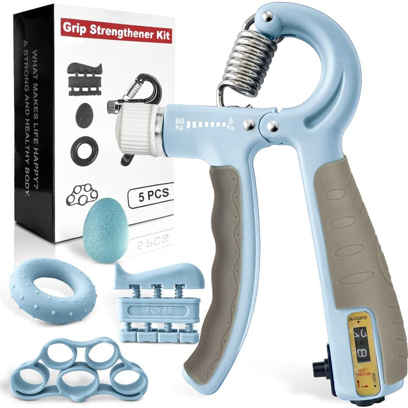 Grip Strengthener Forearm Strengthener Hand Grips Strengthener Kit - 5 Pack Adjustable Resistance