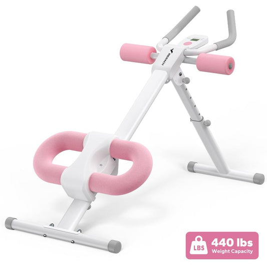 MERACH Adjustable Ab Trainer Machine with LCD Monitor, Foldable Ab Exercise Machine for Abs, Arm, Leg, Buttocks Shaper, Core & Ab Trainer at Home Gym, Workout Equipment, Dealsforyoudays
