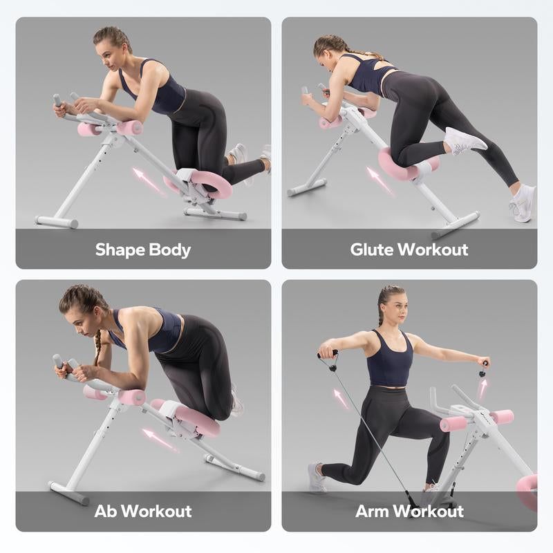 MERACH Adjustable Ab Trainer Machine with LCD Monitor, Foldable Ab Exercise Machine for Abs, Arm, Leg, Buttocks Shaper, Core & Ab Trainer at Home Gym, Workout Equipment, Dealsforyoudays