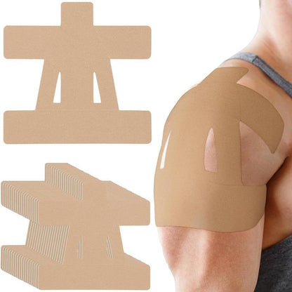 10 Count Kinesiology Tape for Shoulder Pain Relief Pre Cut Sports Waterproof Breathable Enhance Elastic Kinesiology Athletic Tape for Shoulder Support and Muscle Sports