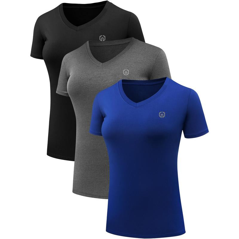 NELEUS Women'S 3 Pack Compression Workout Athletic Shirt