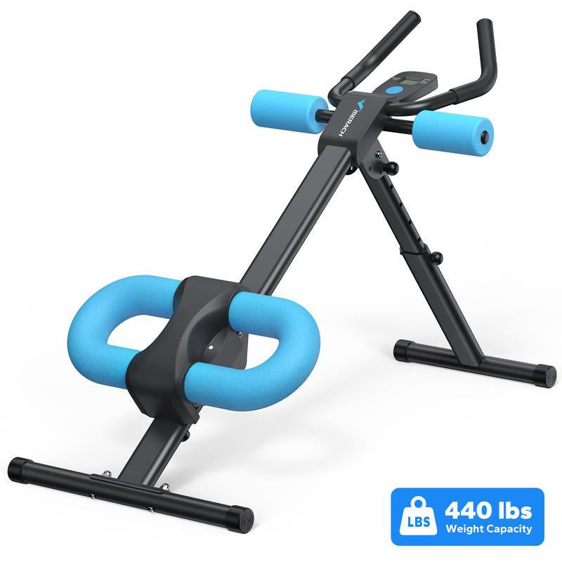 MERACH Adjustable Ab Trainer Machine with LCD Monitor, Foldable Ab Exercise Machine for Abs, Arm, Leg, Buttocks Shaper, Core & Ab Trainer at Home Gym, Workout Equipment, Dealsforyoudays